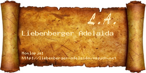 Liebenberger Adelaida névjegykártya